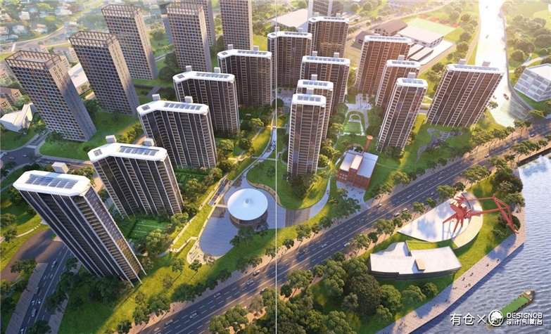 上海大平层超高端高层公园住宅建筑方案-2