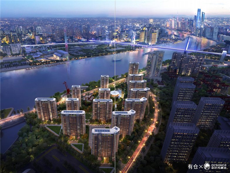 上海大平层超高端高层公园住宅建筑方案-8